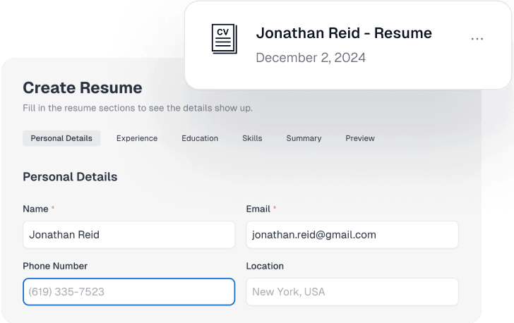 Create a Resume